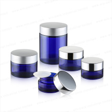 Original Blue Color Glass Jar Cosmetic Packaging Empty Glass Cream Jar for Skin Care